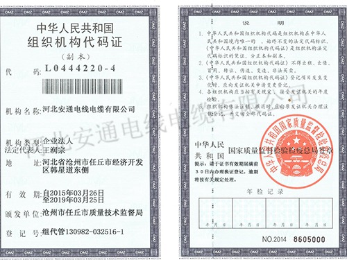 組織機(jī)構(gòu)代碼證